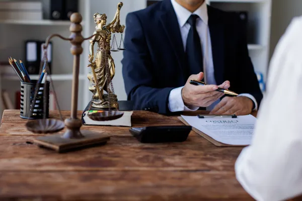 Two lawyers Consultation and conference discussing legal